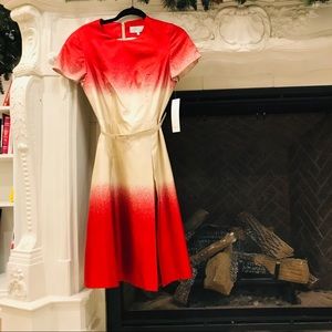 Badgley Mischka speckled silk dress